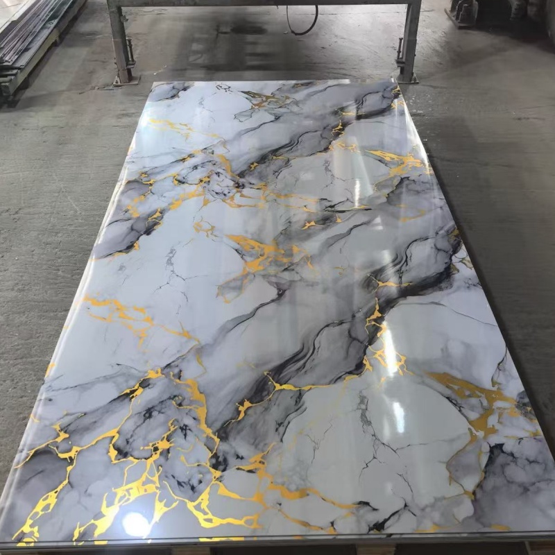 Waterproof Stone UV Marble 3D Polycarbonate PVC Decoration Wall Panel