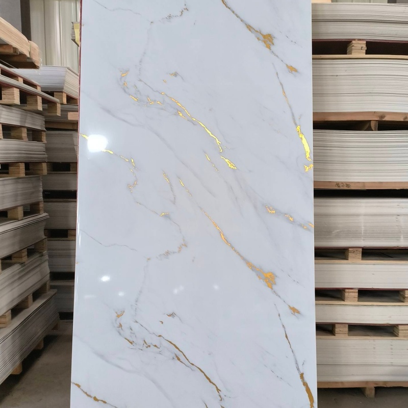 Factory Price 4X8 1.2mm Laminated Waterproof Sheet Soundproof UV/PVC Marble Wall Panel