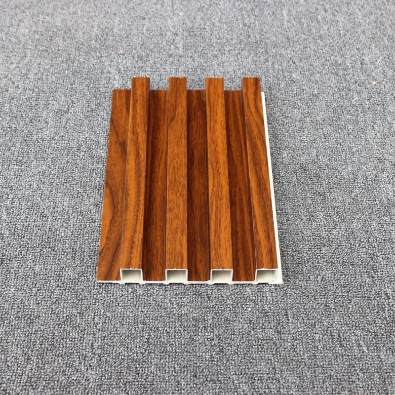 2014 New Arrival Pine Wood PVC Film Half Covering WPC Wall Panel for Wholesale