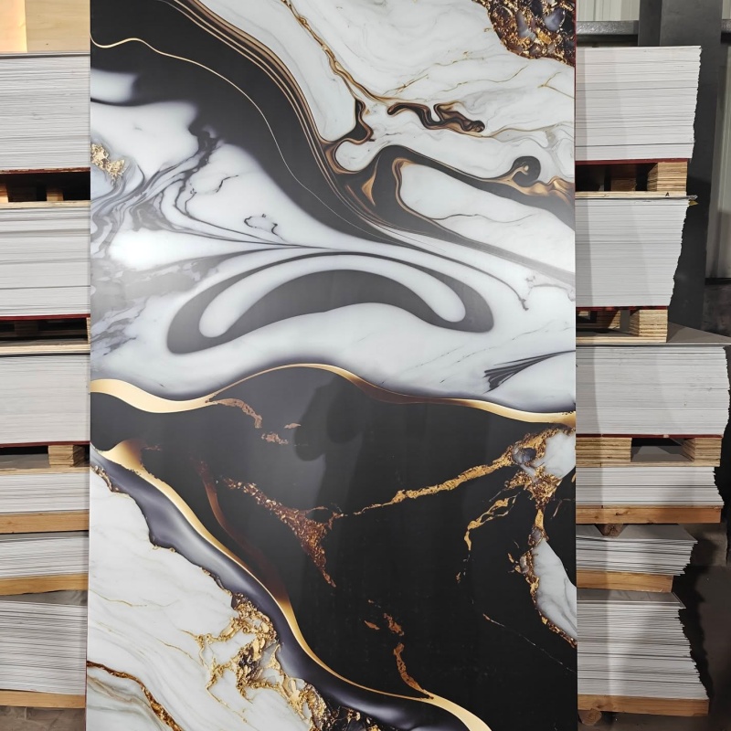 1220*2800*3.0mm Flexible Faux Stone Interior/Exterior Decoration WPC/PVC/UV/Spc/PS Marble Sheet Acrylic Mirror Wall Panel