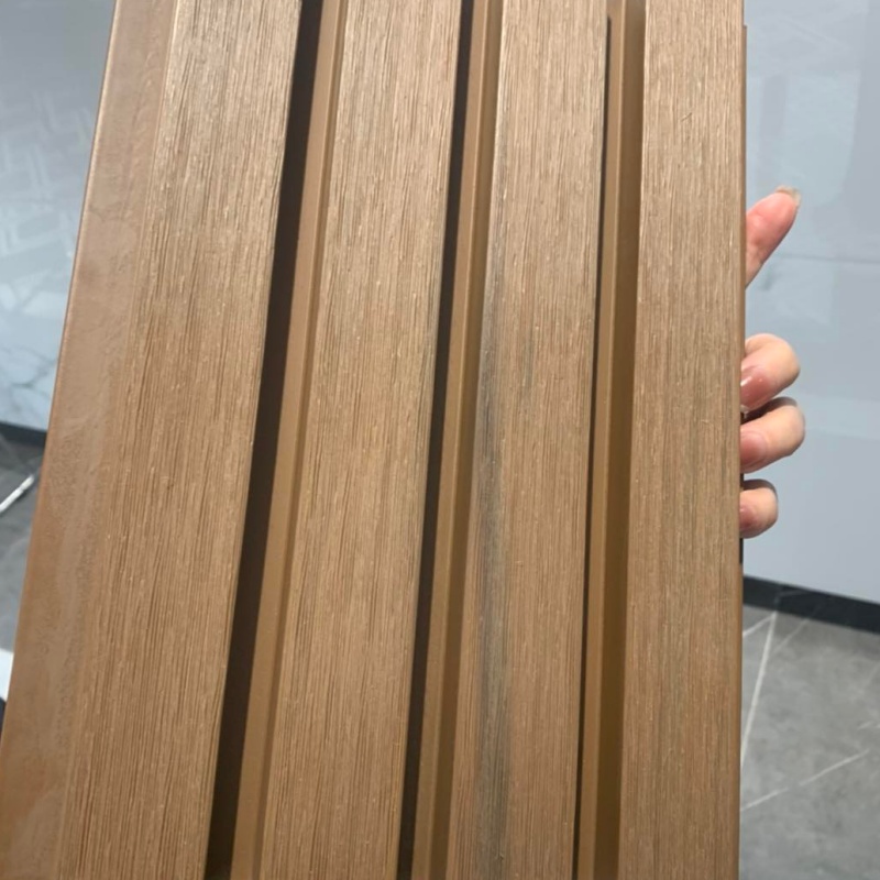 Outdoor Partition Wall Board Decorative Exterior WPC Fluted Wall Panel