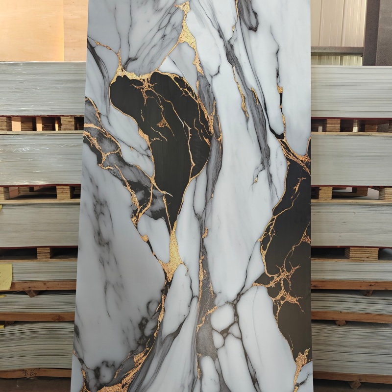 1220*2900*3.0mm Marble Design Spc Wall Tiles PVC Wall Panel UV Marble Sheet