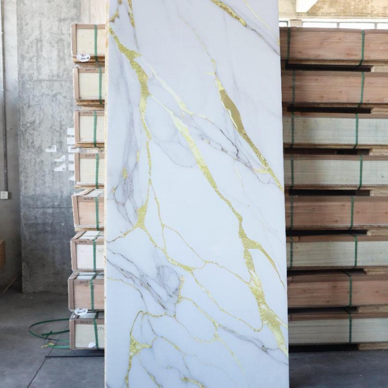 1220X2400mm High Glossy UV Coating Flexible Plastic PVC Panel for Indoor Decoration