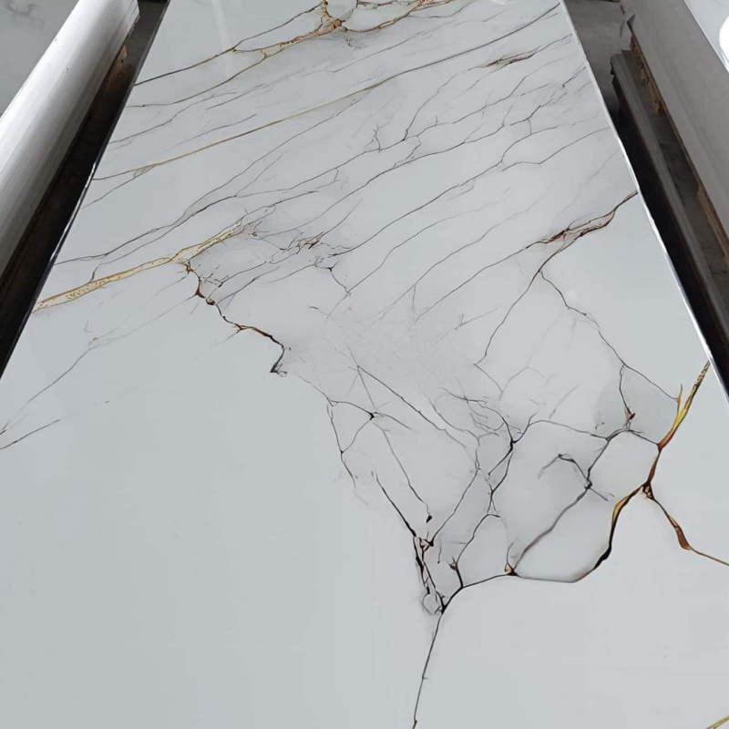 Factory Price 4X8 1.2mm Laminated Waterproof Sheet Soundproof UV/PVC Marble Wall Panel