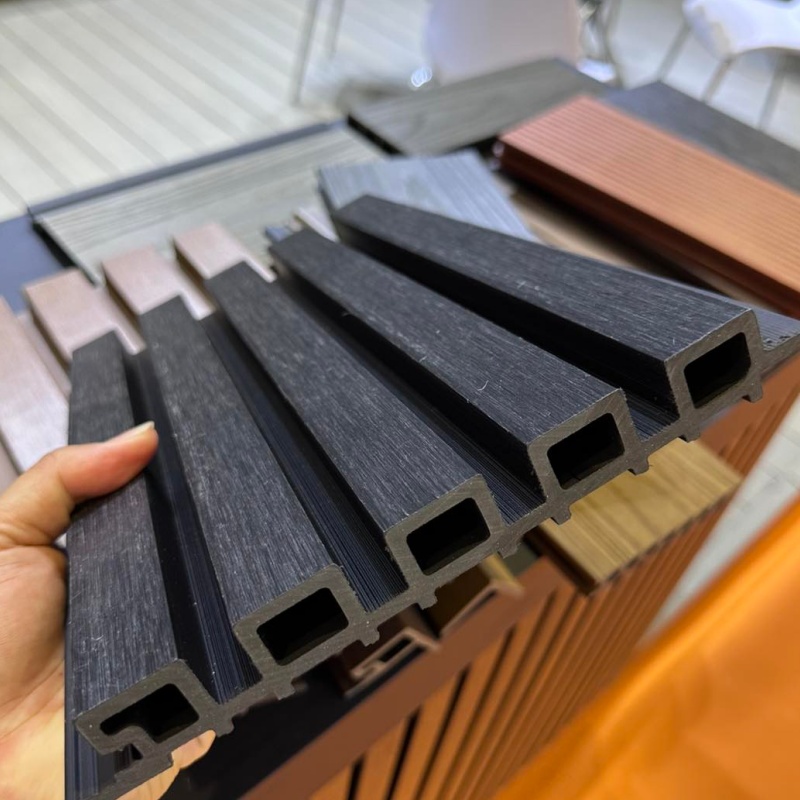 Factory Price PVC Fluted Hollow Decoration-Materials WPC Ceiling Wall Panels for Interior Decoration