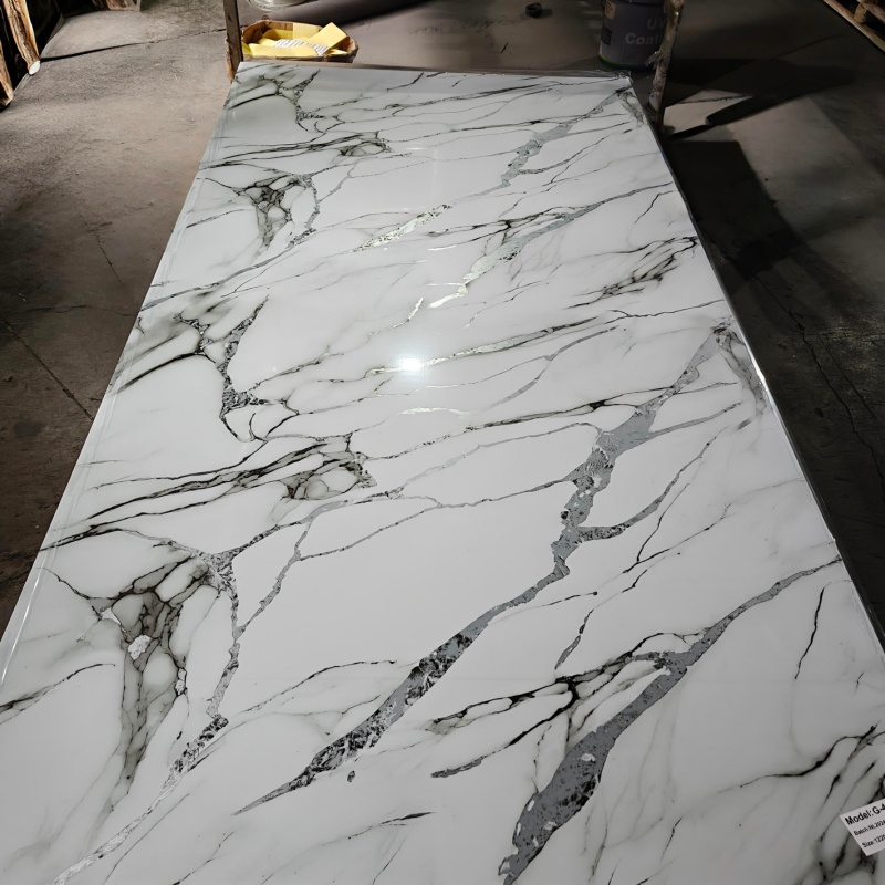 Construction Decoration 1220*2900mm*3mm Wall Panel Flexible PVC/UV Marble Wall Panel
