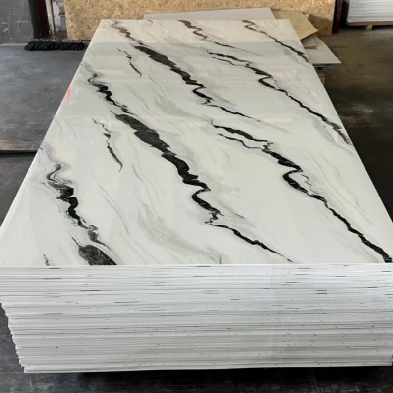 High Glossy 3D Printing PVC Marble Sheet UV Interior Wall Panel