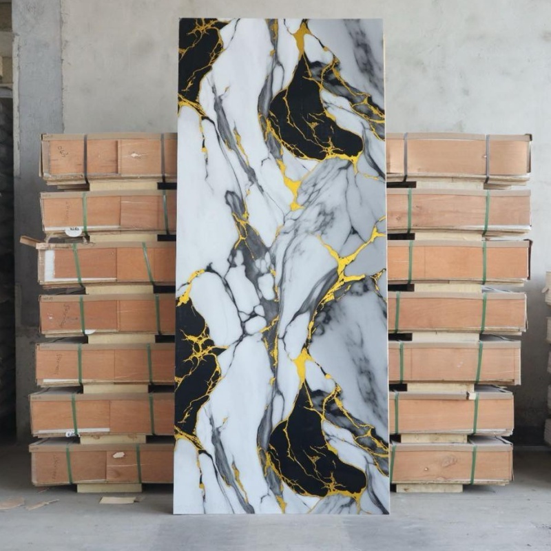 1220X2400mm High Glossy UV Coating Flexible Plastic PVC Panel for Indoor Decoration