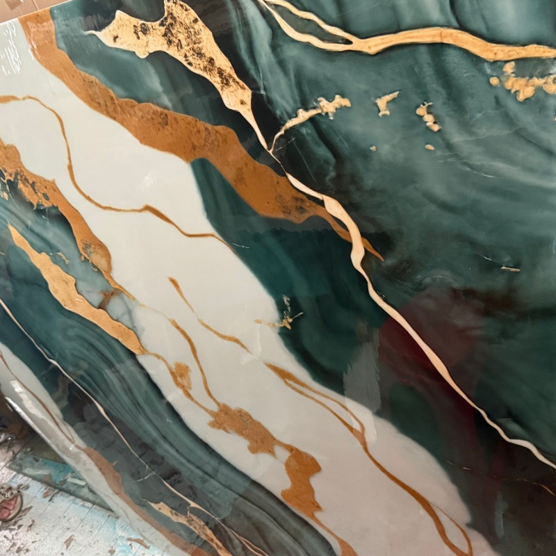 Wholesale 1220X2440mm 3mm PVC Decorative Marble Sheet UV Coating Wall Panel