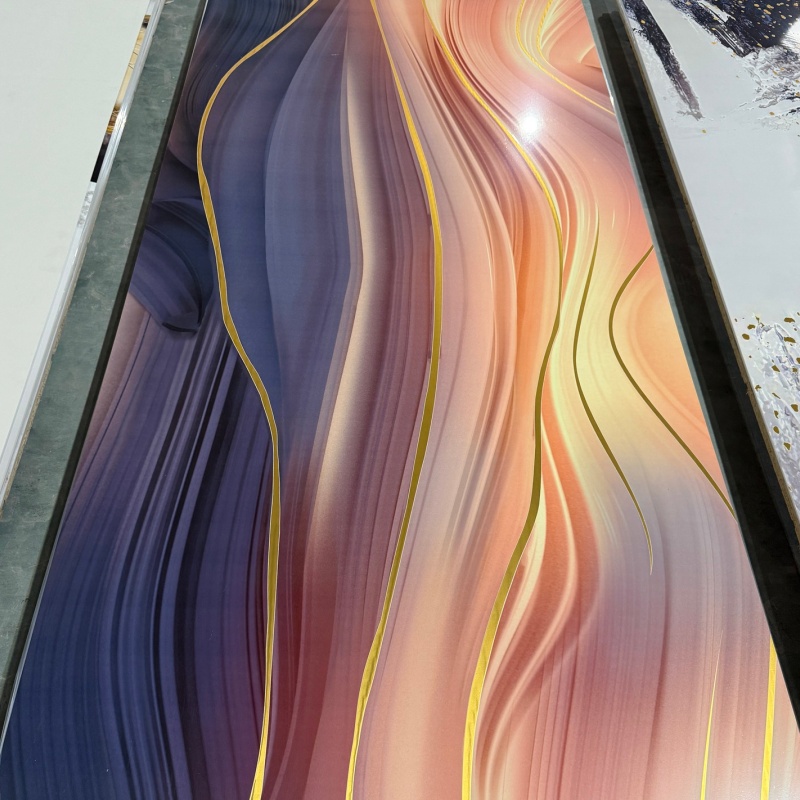 Building Decorative Materials with High Glossy PVC Marble Sheet UV Wall Panel