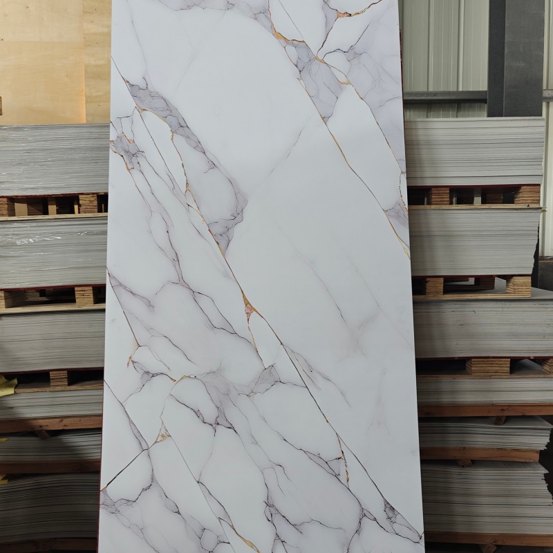 Factory Price 4X8 1.2mm Laminated Waterproof Sheet Soundproof UV/PVC Marble Wall Panel